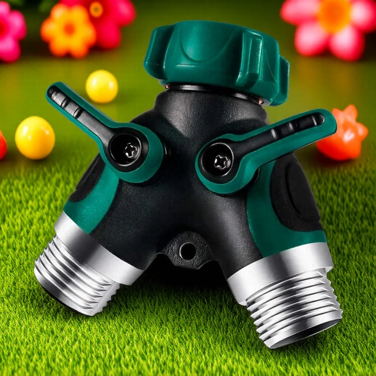 

Разветвитель садового шланга, двойной Y-образный запорный клапан, разъем для наружного водяного шланга для адаптера крана для орошения газона