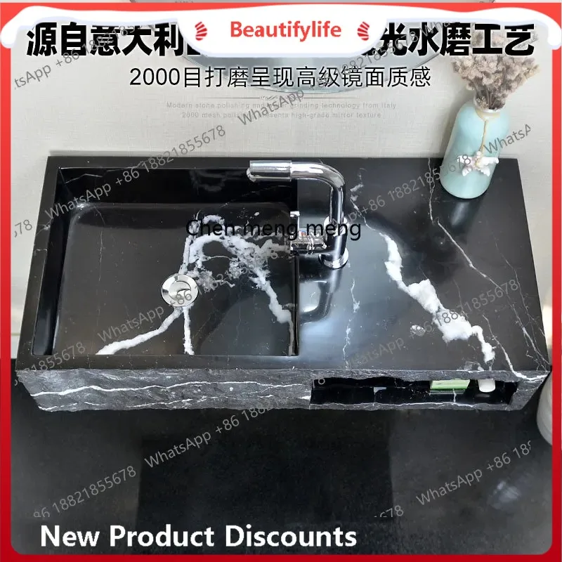 

B67 Small apartment art stone washbasin bathroom simple washbasin wall-mounted washbasin