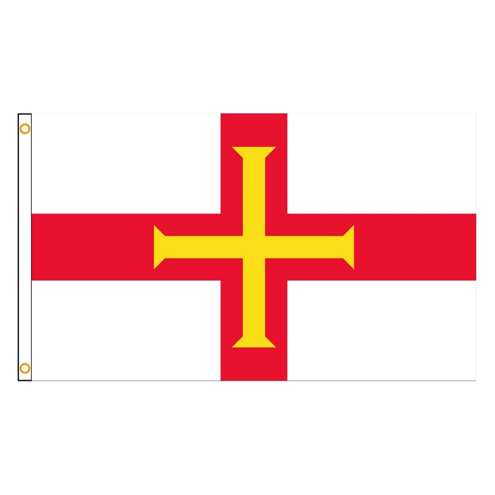 60×90 90x150 120×180CM Guernsey Guernesey Emblem Flag Polyester Printed Banner Tapestry For Decor