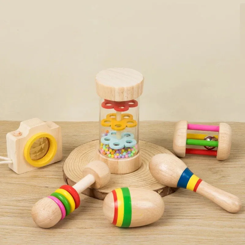 6 stks Vroege Educatieve Baby Rammelaar Games Sets Combinatie Muziekinstrument Xylofoon Baby Zintuiglijke Speelgoed Voor Peuter Jongens Meisjes
