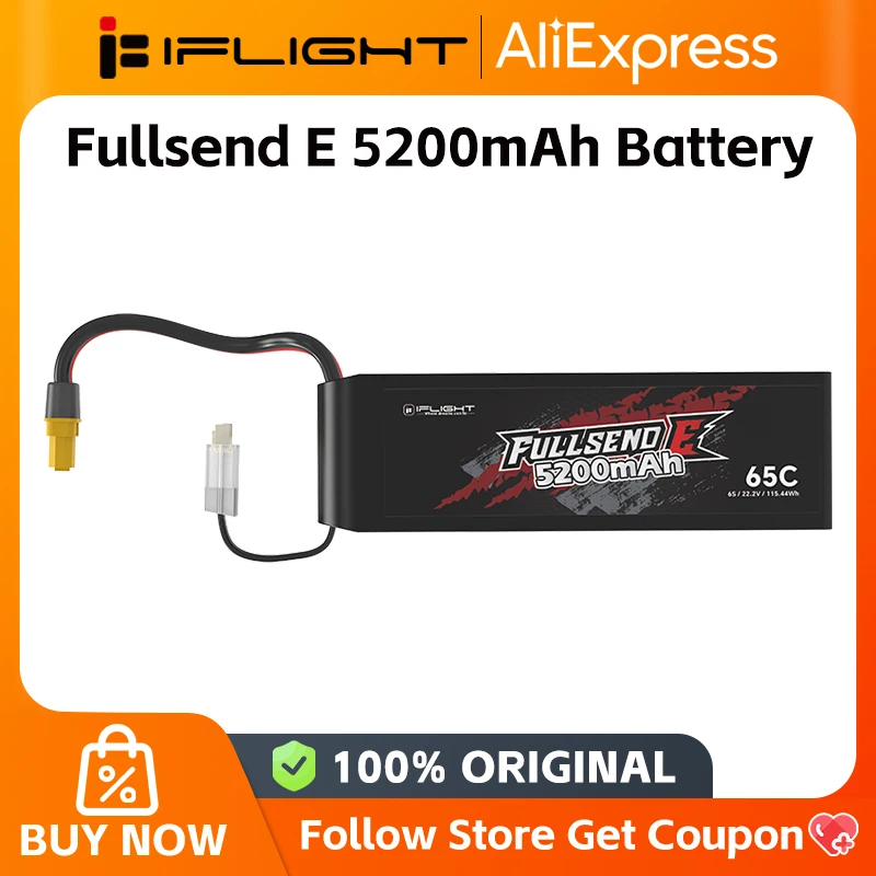 iFlight Fullsend E 5200mAh 65C 6S Lipo Battery with XT60 Connector for FPV drone part