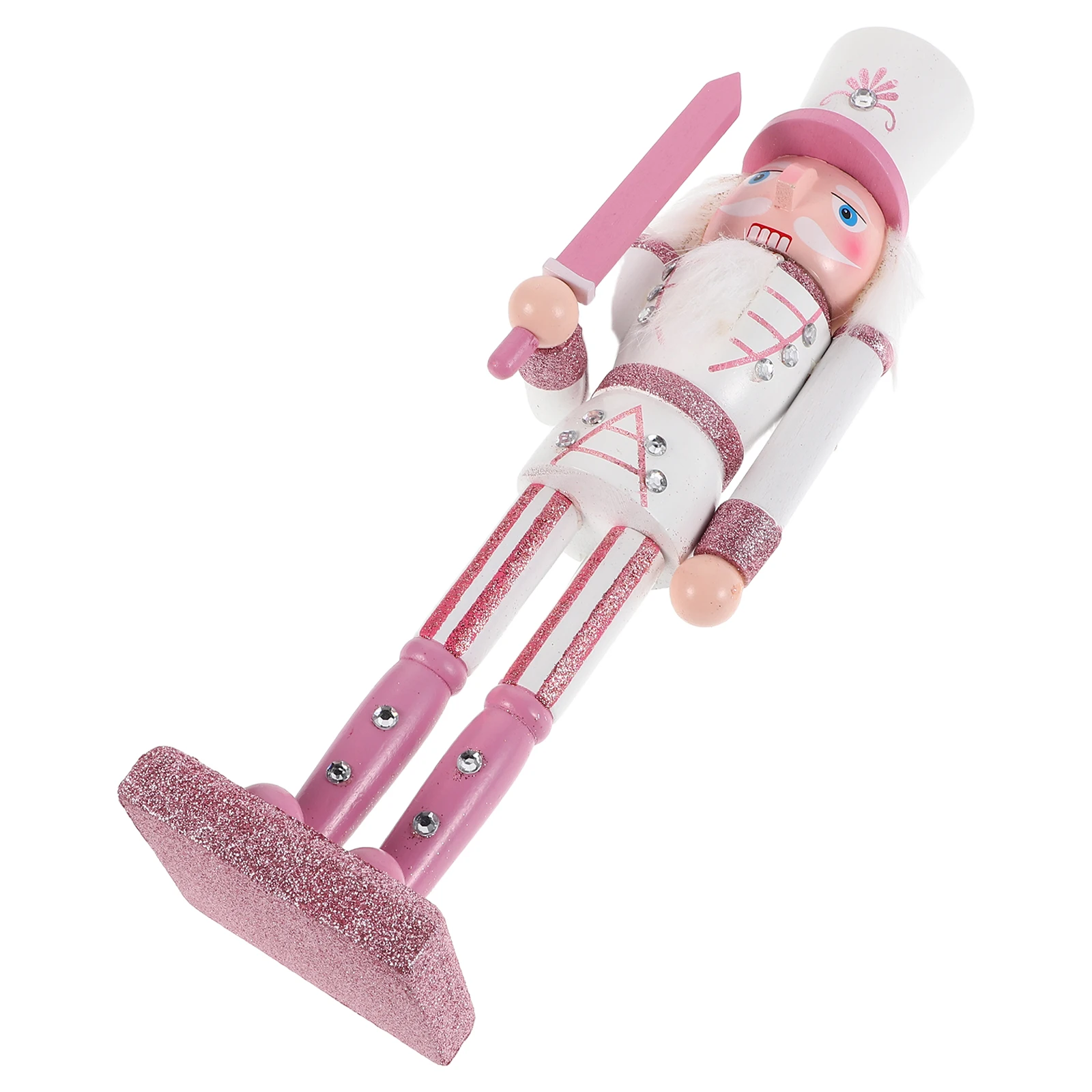 

Nutcracker Ornament Wood Outdoor Table Wooden Decor Christmas Soldier Traditional Figures Car