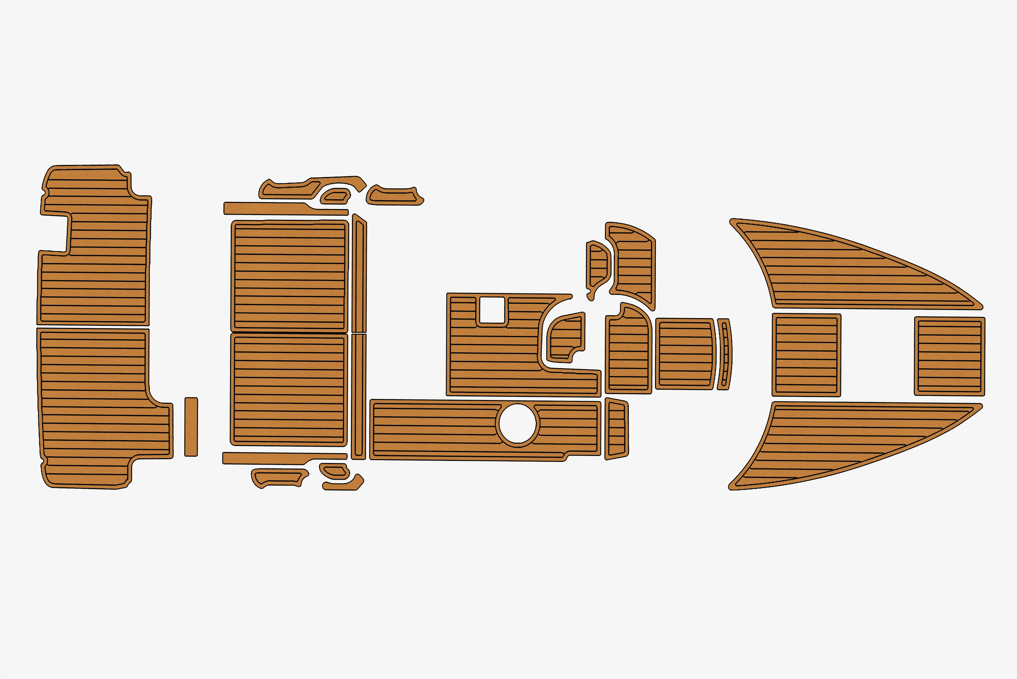 

1997-1999 Bayliner 2655 Ciera 1/4" 6mm EVA foam Non-Slip PVC Teak Decking marine Mat seadek gatorstep carpet Marine Floor
