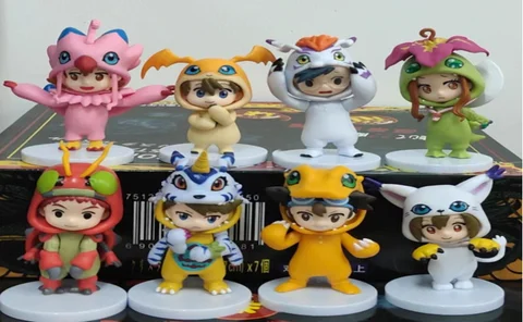 Högkvalitativa 8 st/set Anime Digital Monster Digimon Cosplay Söt Actionfigur Modellleksaker för barn 12 best sales Funko Pop Digimon - №5