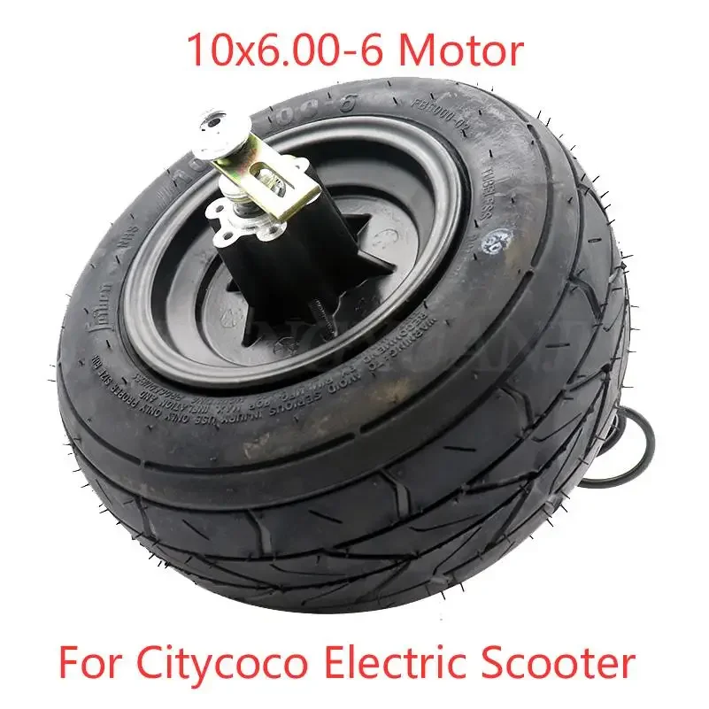 48V Motor 1000W 10X6.00-6 For Citycoco Electric Scooter hub motor Wheel Thickened Anti-skid Tubeless Tire Accessory Set