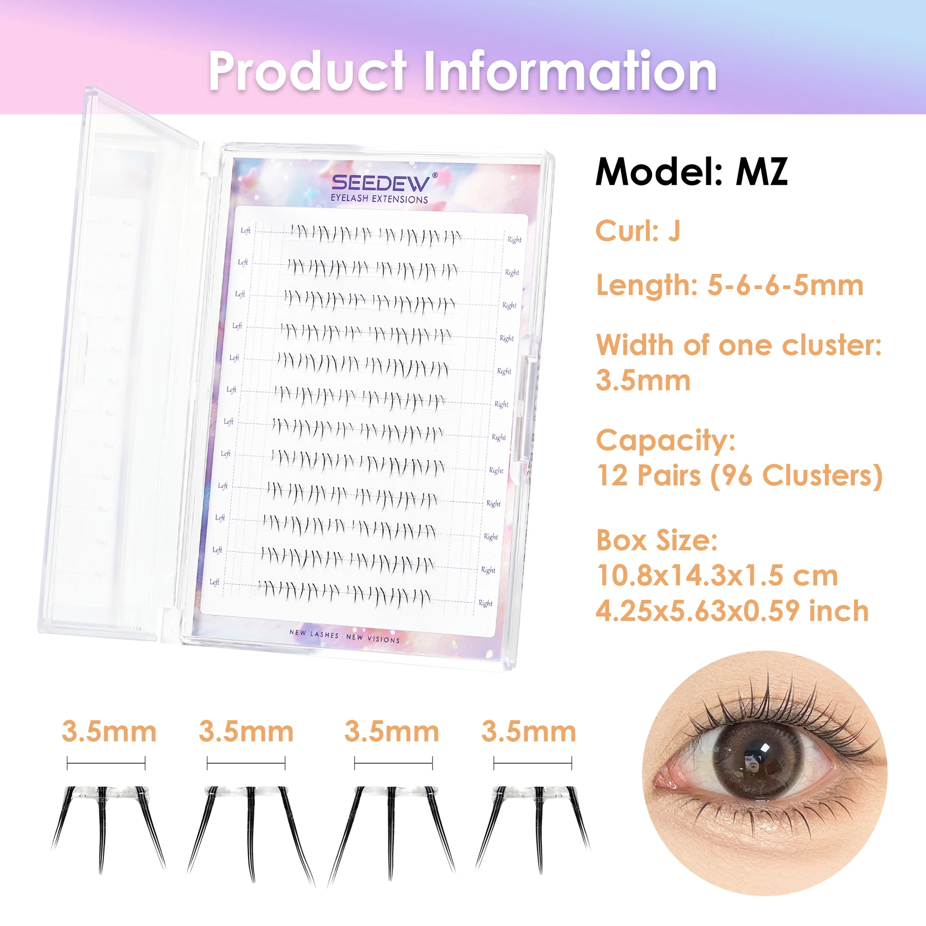 SEEDEW Katzenpfoten-Unterwimpern, natürliche, dünne, segmentierte Unterwimpern, Cluster, anfängerfreundliche falsche Wimpern, für das tägliche Make-up – Detail 1