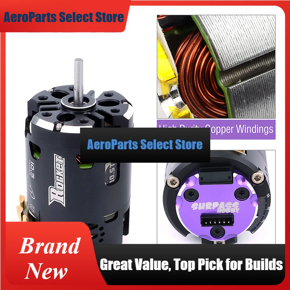 AeroPartsSurpass Hobby Rocket 540 V3 Brushless Motor 5.5T 6.5T 8.5T 10.5T 13.5T 21.5T For Modified Competition 1/10 1/12 F1 RC D