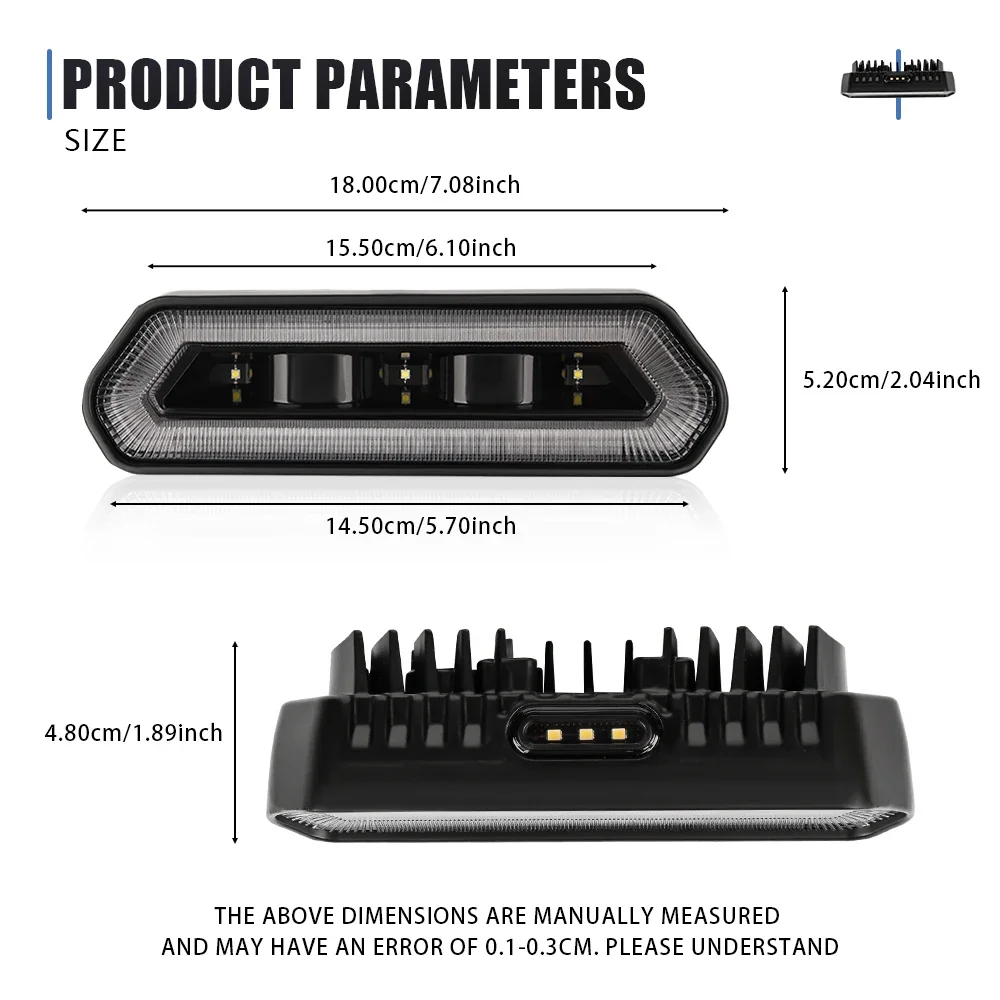Feu arrière de frein pour Can Am X3 Commander, barre de sécurité UTV, 1.75 – 2 pouces, pour Polaris RZR 1000 800 900 XP Ranger pour cf