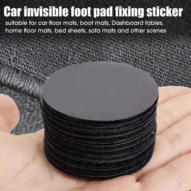 60-2Pcs Universal Car Carpet High Temperature Resistant Adhesive Tape Fixing Sticker Dashboard Mat Fixed Patch Double Sided Tape