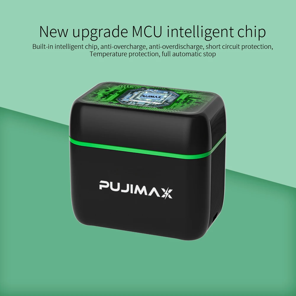 PUJIMAX 1.5V Curved Appearance Battery Charger AA/AAA Lithium Battery Charger Charging 4 AA+4 AAA Rechargeable Li-ion Batteries