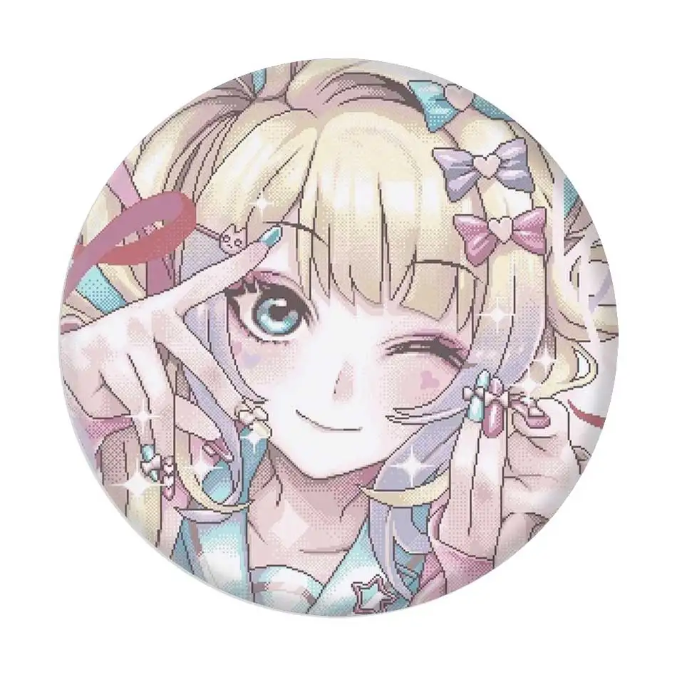 Cute Cartoon Needy Girl Overdose 58mm Button Pin KAngel Ame Chan INTERNET YAMERO Round Button Gothic Lolita Brooch Badge Bag