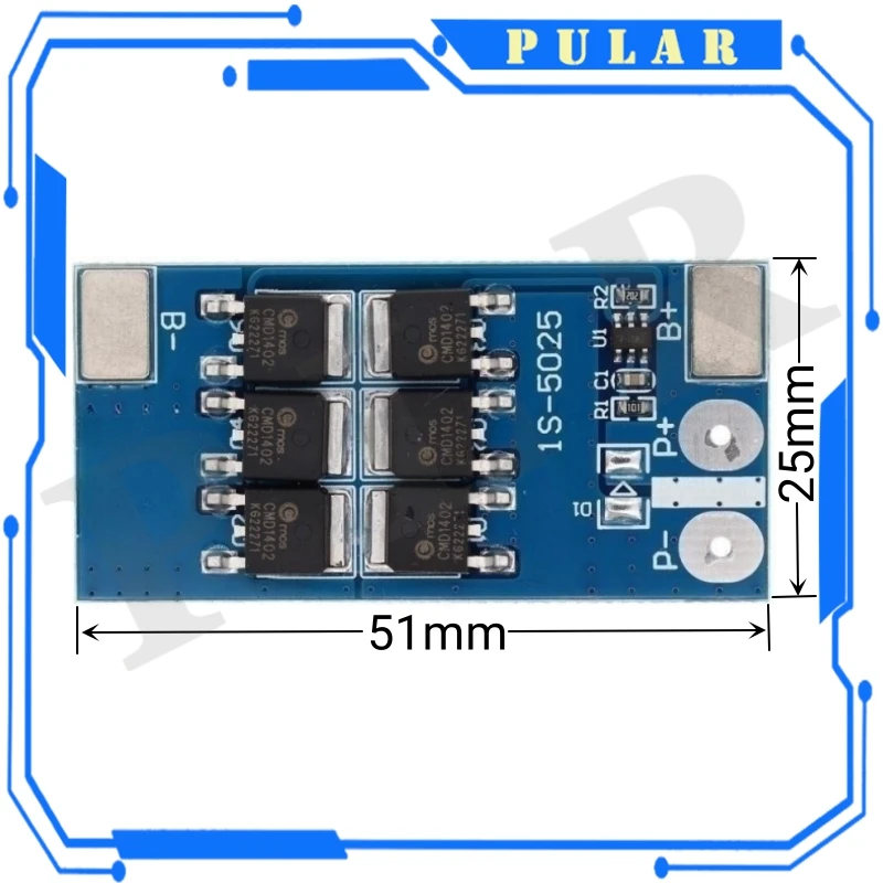 BMS 1S 12A 16A 24A 3.7V LiFePO4 Lithium Battery Protection Board 18650 4.2V Charging Voltage/Short Circuit/Overcharge Prevention