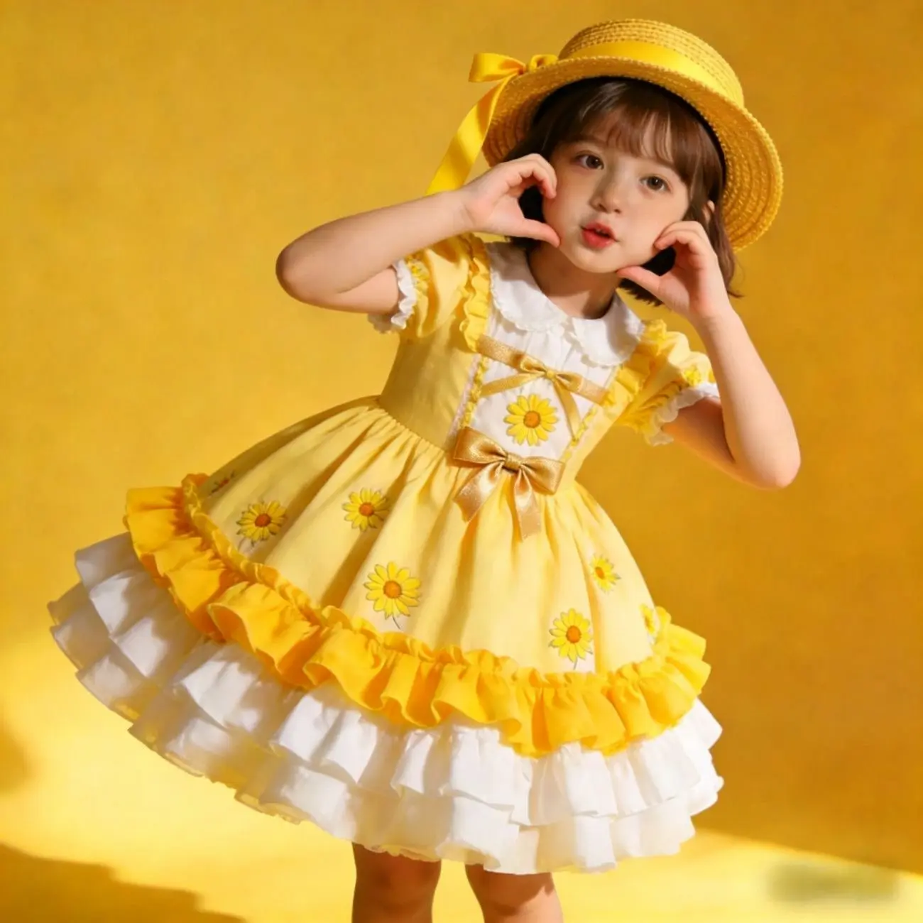 

Girls' 2026 Spring and Summer New Dress, Baby Birthday, Elegant Princess Skirt, Puffy Skirt