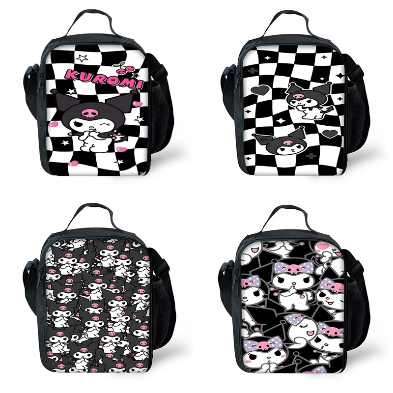 Kindgeïsoleerde Schattige Anime Kuromi Grote Capaciteit Tas Voor Jongen En Meisje Student Outdoor Picknick Hervat Thermische Koeler Lunchbox