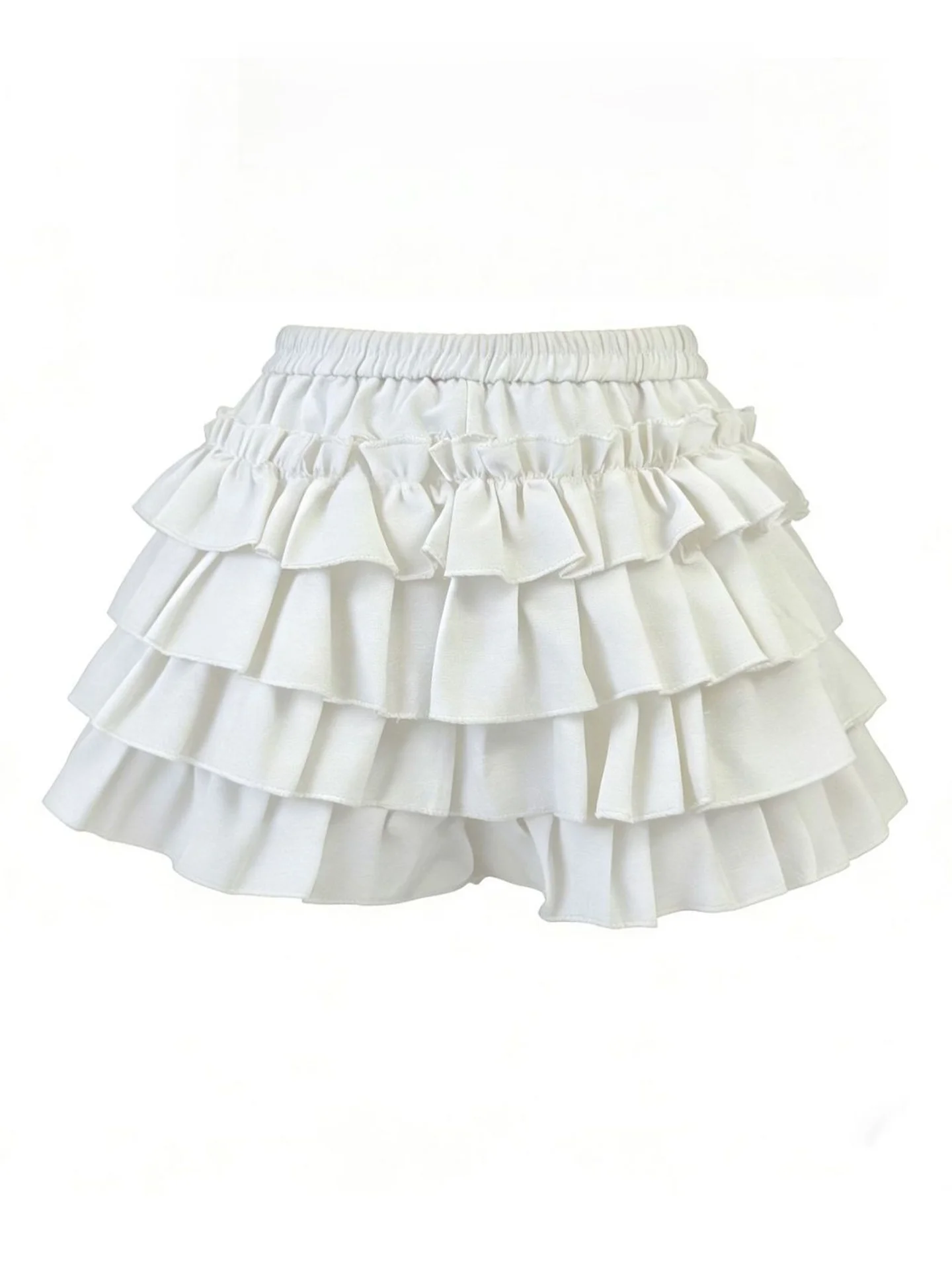 Ballet Style Pure Desire White Short Cake Skirt Women's High Waist Slimming Puffy Half-length Spring Autumn Seasonal Skirt