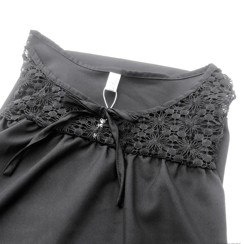 Plus Size Tie Front Elegant Summer Dress Women Ruffle Sleeve Sashes Midi Dress Lace Patchwork Loose Casual Dress Large Size 6XL