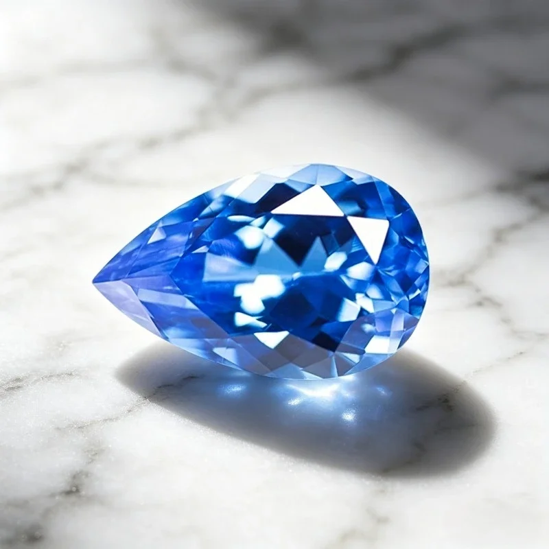 Top Lab Grown Cobalt Spinel Pear Shape Charms Gemstone for DIY Advanced Jewelry Rings Earrings Making Selectable Certificate