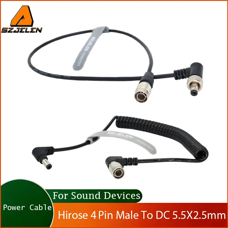 New Arriving Power Cable DC2.5mm to Hirose 4Pin Male for Sound Devices 688 633 Zoom F8/F4