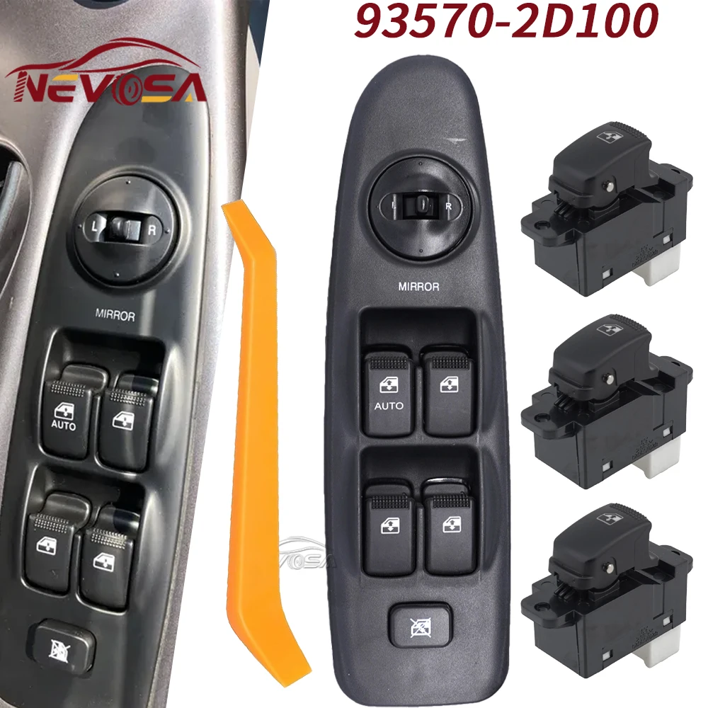 

Power Window Control Switch Rear Button For Hyundai Elantra XD 2001 2002 2003 2004 2005 2006 Front Left 93570-2D000 93580-2D300