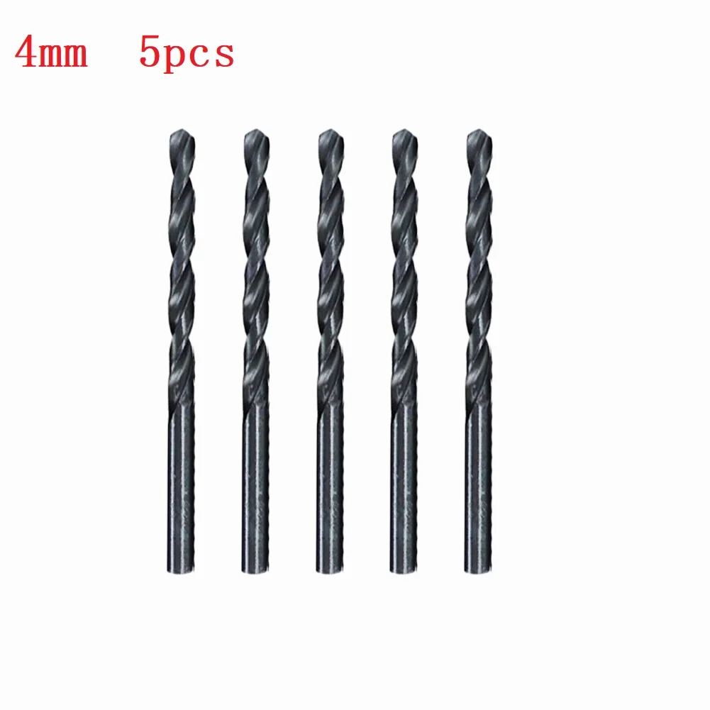 Power Tools Drill Bit 5PCS Black Coated Household Hss Drill Bit Set 3/4/5/6/8mm Carbon Steel Material High Quality