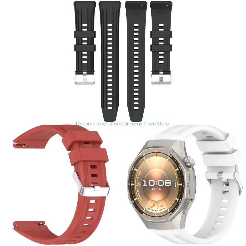 

HX6A Adjustable Breathable Silicone Straps For 46mm Smartwatch Lightweight Comfortable Sport Band