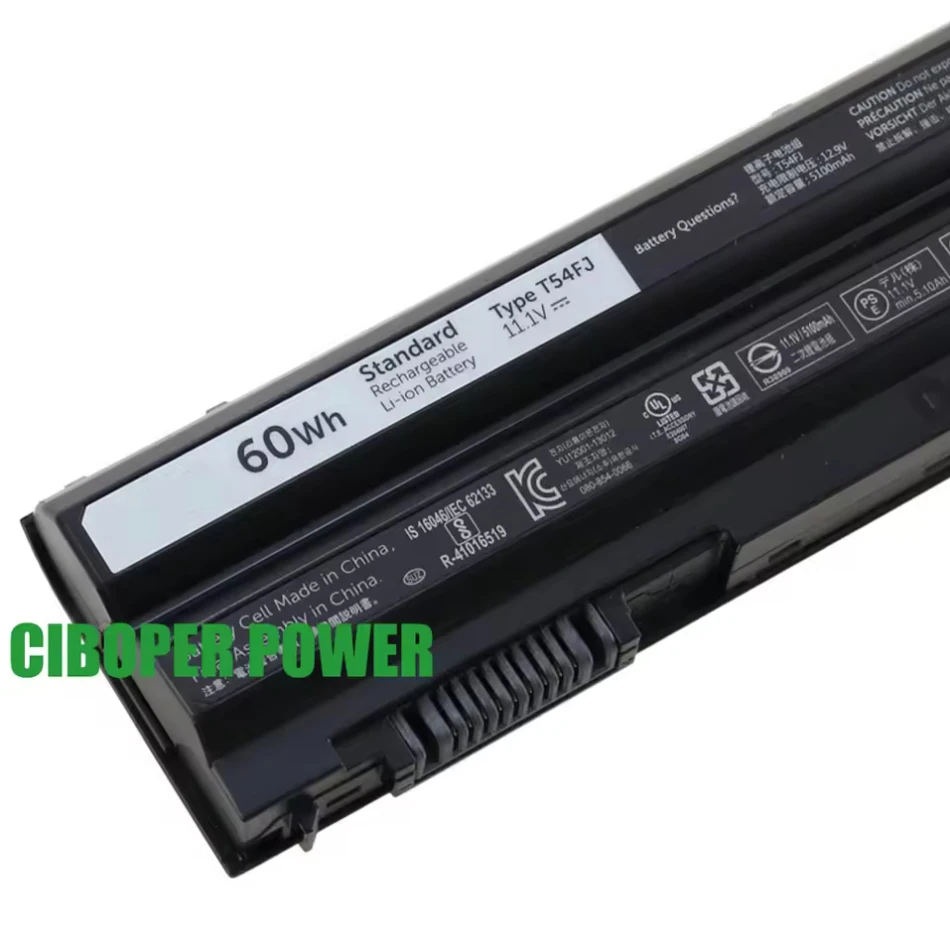 Laptop battery N3X1D M5Y0X  X57F1 71R31 T54FJ For Latitude E5420 E5430 E5520 E5530 E6420 E6430 E6520 E6530 Inspiron 7420 7520