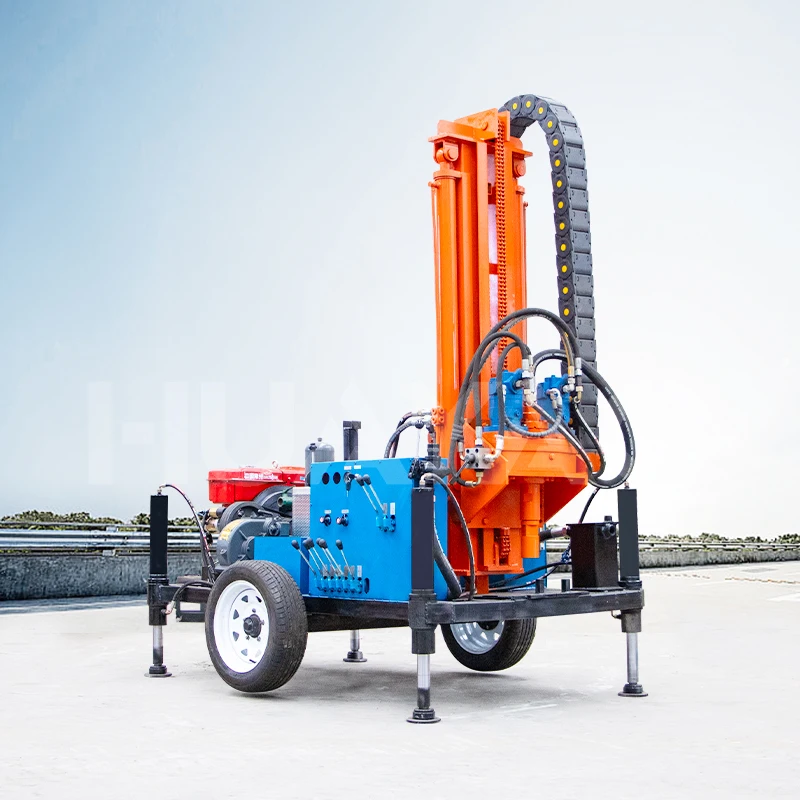 2025年式ディーゼルエンジン搭載、深さ200メートル対応小型空気圧式水井戸掘削リグマシン