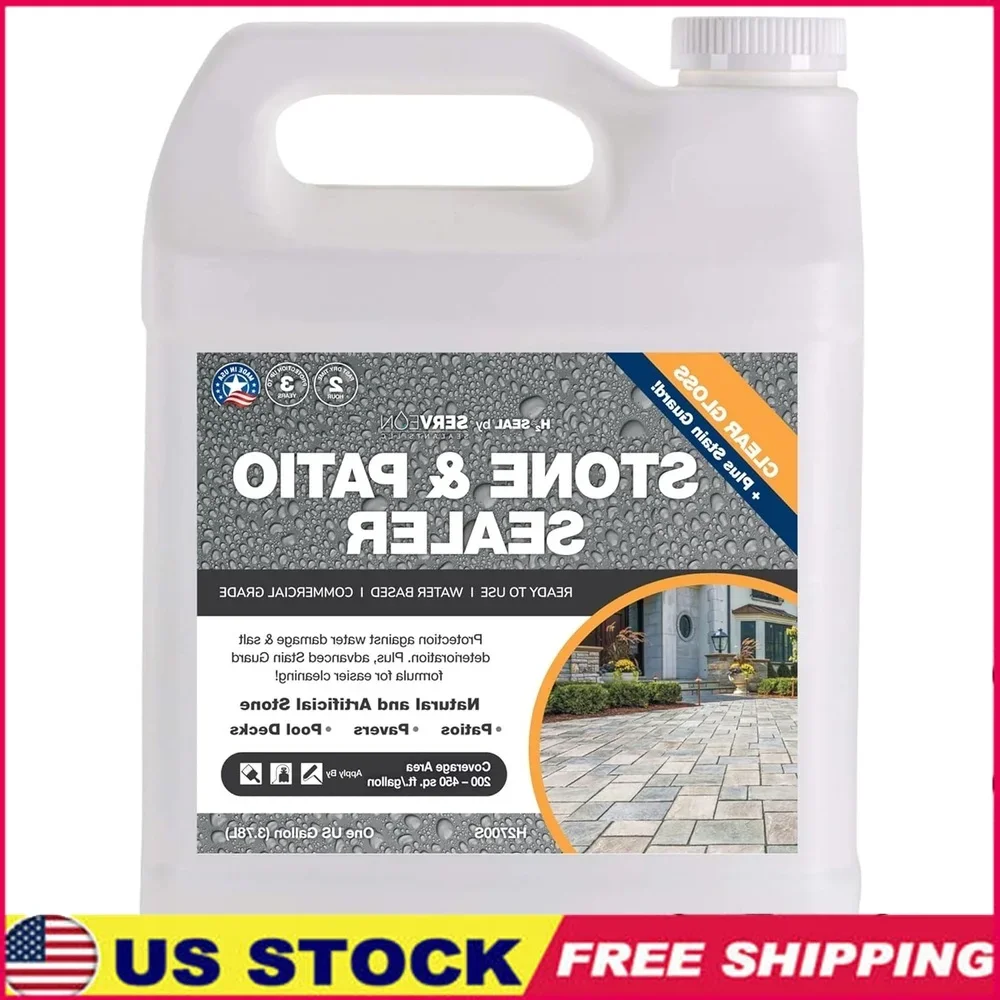 

Commercial Grade Natural Stone Sealer Waterproof Gloss Finish Stain Guard Outdoor Indoor Paver Protector Moisture Resistant
