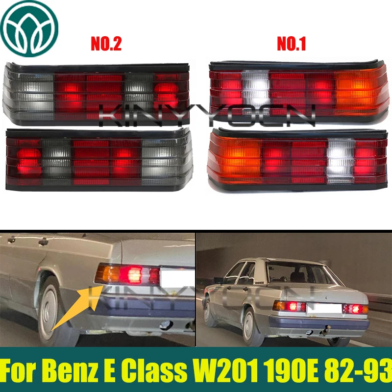 

1Pair Rear Bumper Taillight Taillamp For Benz E Class W201 190E 1982-1993 Tail Light Reverse Lights Brake Lights Taill Lamp