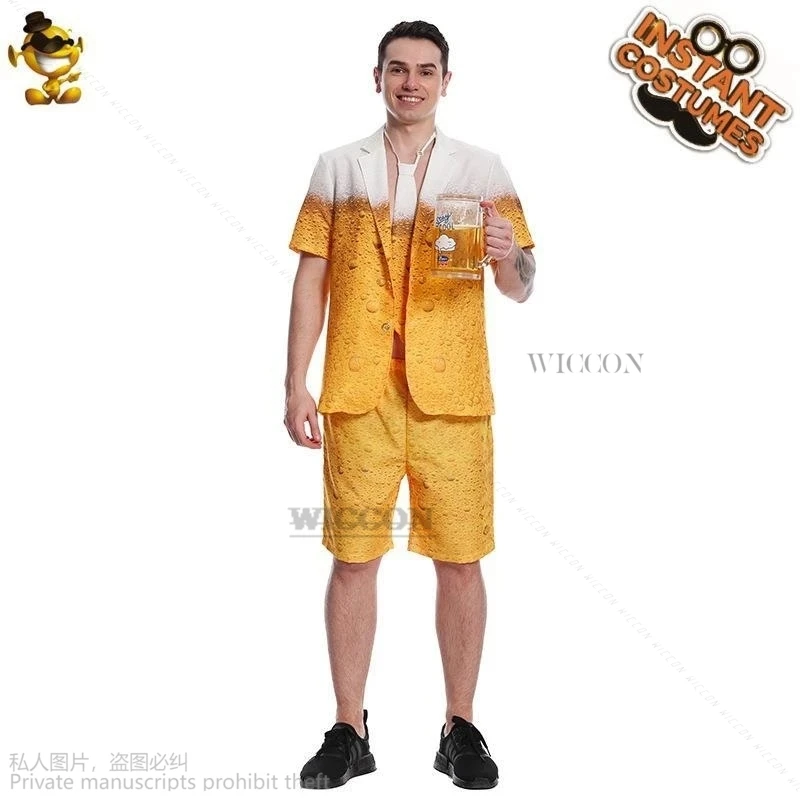 

Adult Men's Carnival Beer Suit Stage Suit Costume Performance Costume Halloween Cosplay Performance Performance