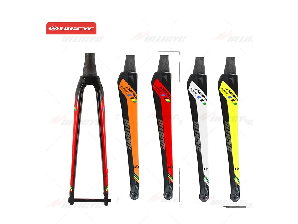 

Ullicyc New 12mm*100mm Thru Axle Disc Brake Fork Road Bike Carbon Fiber Fork Bicycle Fork Round/Tapered Tube Carbon Fiber