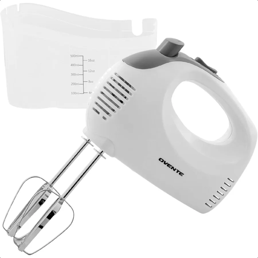 

5Speed Electric Hand Mixer with Stainl Steel Mixing Whisk SnapOn Storage Case Portable Lightweight 150W Motor Compact Handheld