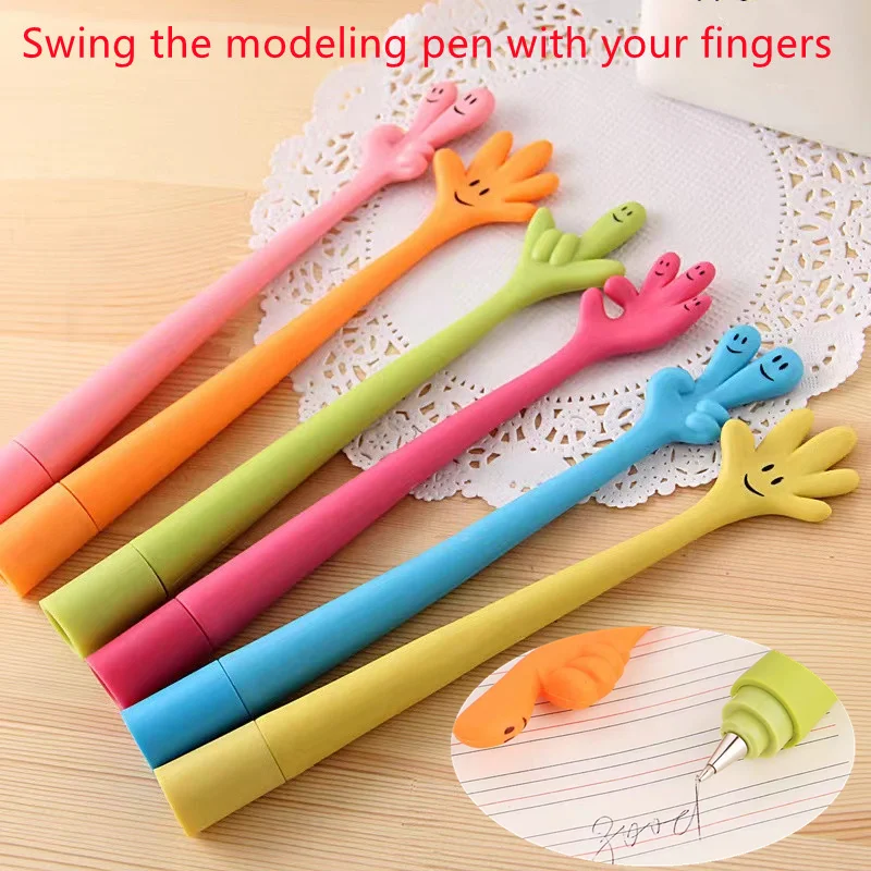 

12PCS Creative Hand Curved Ballpoint Pen Stationery Birthday Party Christmas Gift Wedding Baby Decor Gift Pinata Filler DIY Pen