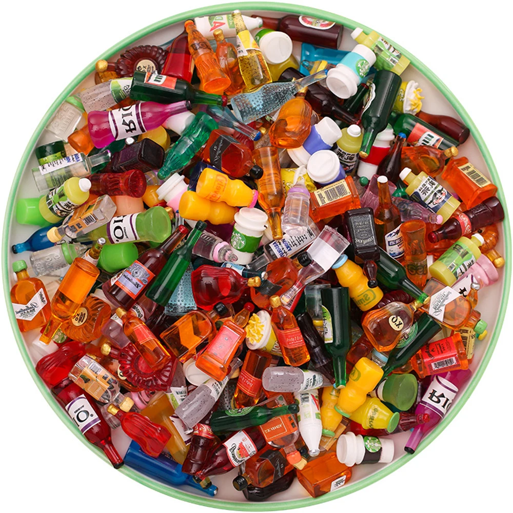 12-teiliges Miniatur-Flaschenset aus Kunstharz im Maßstab 1:12, Dekoration für DIY Miniaturküche, Wohnzimmer-Szenen-Dekoration für DIY-Bastelarbeiten – Detail 4