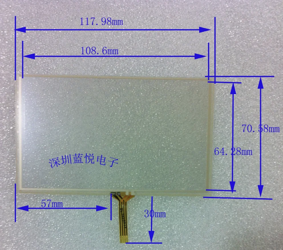 5-inch four wire resistive touch screen 118 * 70 5-inch touch screen navigation car DVD touch