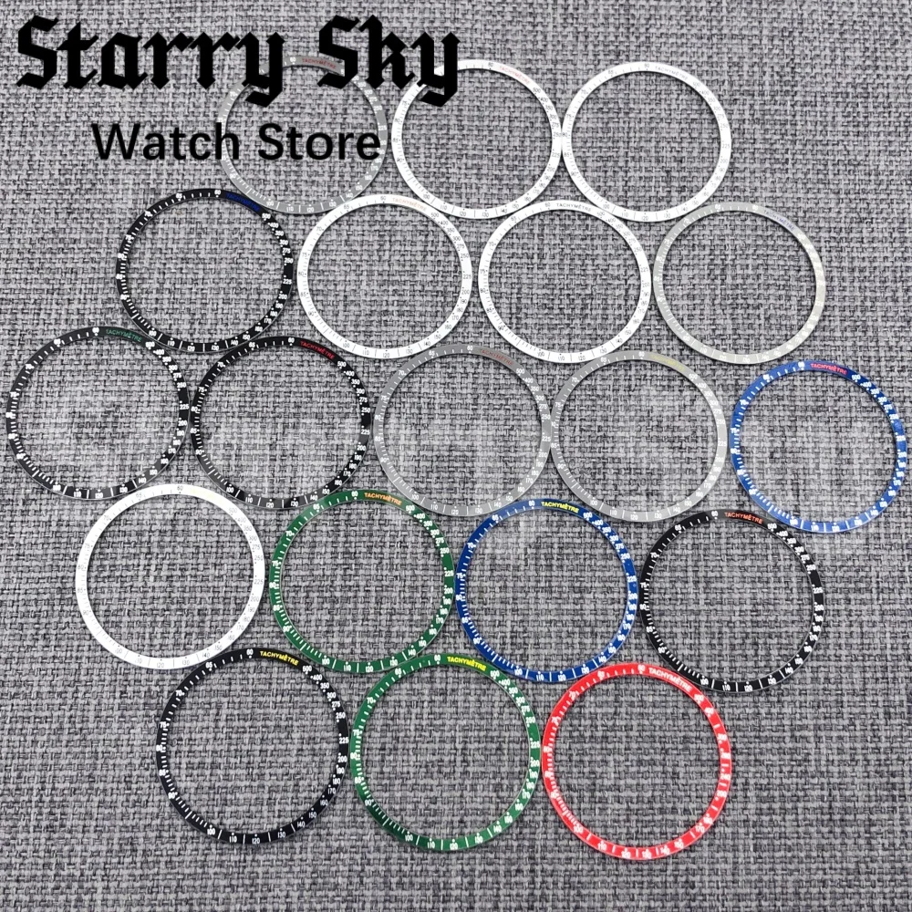 Starry Sky New 38.5mm Flat Aluminium VK63 Watch Bezel Watch Part Suitable For 39mm Chronograph VK63 Watch Case Watch Accessories