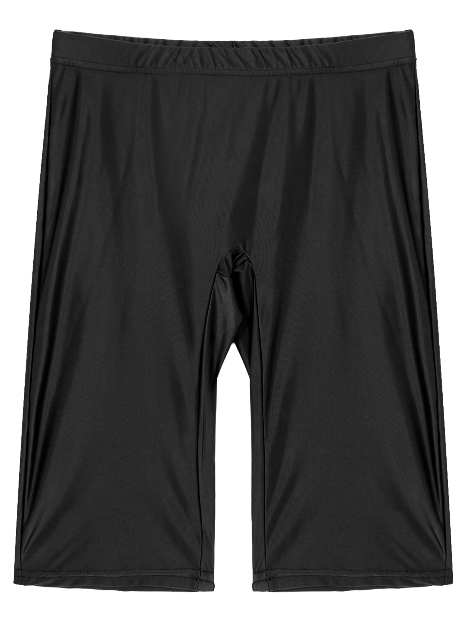 Pantaloncini da Yoga da donna Sexy pantaloncini da Yoga lucidi a vita alta elasticizzati Slim Leggings corti costumi da bagno allenamento Casual sport Fitness Bottoms