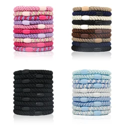 10Pcs Hair Ties for Women, Hair Elastics for Thick Hair, Strong Stretchy Ponytail Holders, No Slip No Damage No Crease Hai