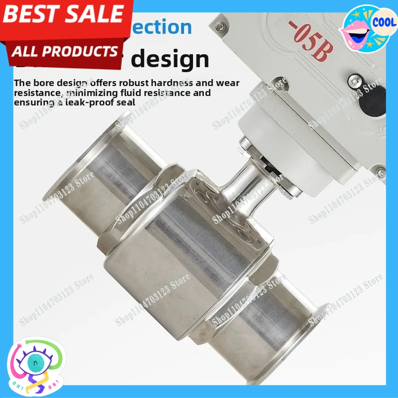 

Stainless steel Q981F-16P electric quick-loading ball valve clamp type straight-through high temperature resistance