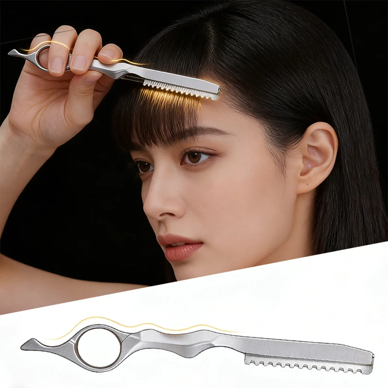 Aluminum Alloy Hair Thinning Razor Shavel Cutting Knife Thinner Professional Sharp Barber Hair Shaver Cutting Knife Salon Tools