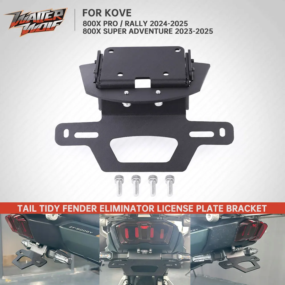 

License Plate Bracket Number Frame Holder For Kove 800X Rally Pro Super Adventure 2023-2025 Tail Tidy Fender Eliminator Kit