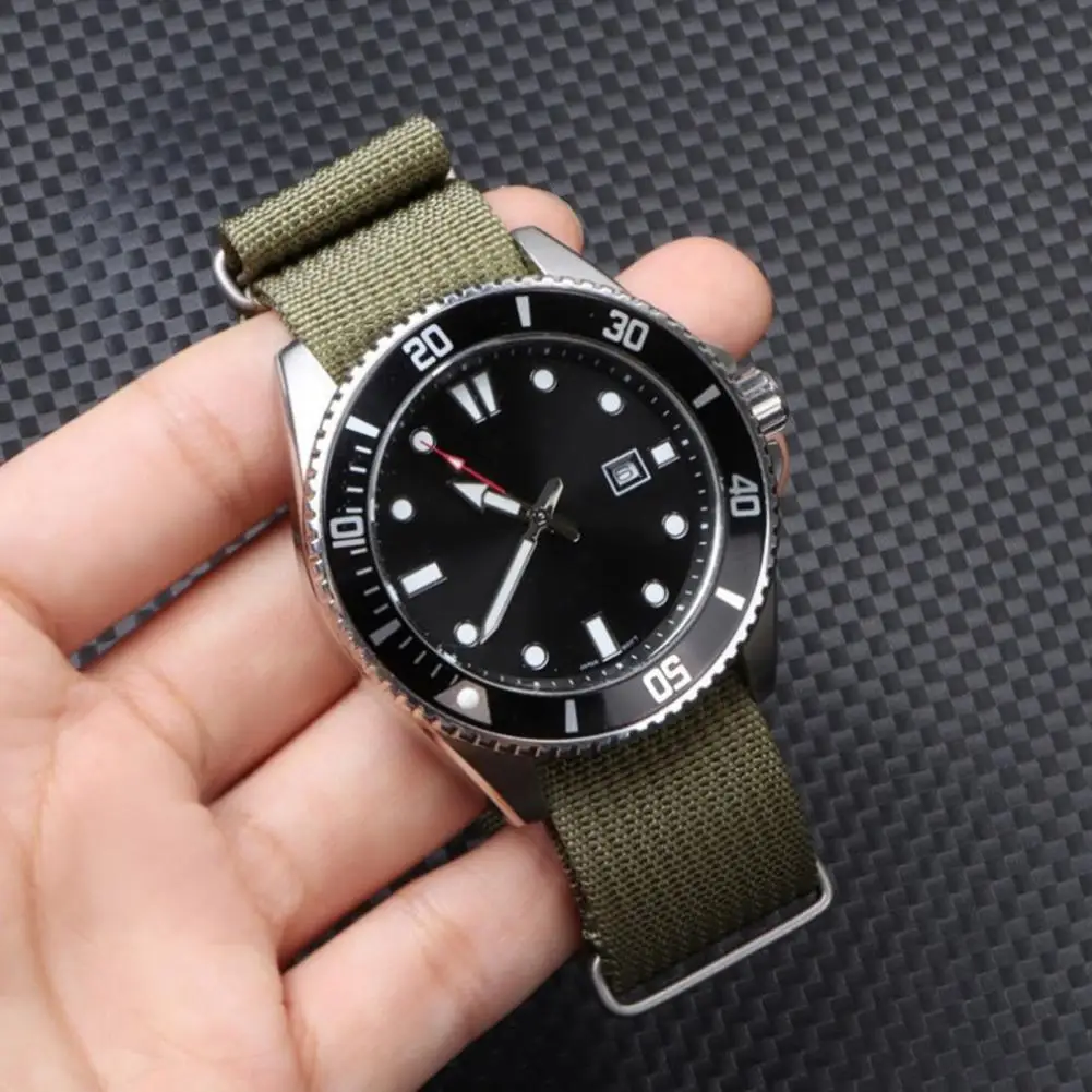 Wear-resistant Watch Band Nylon Watch Strap Nylon Braided Watch Strap Replacement Breathable Wristband for Men Women Metal Pin