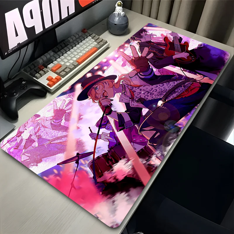 Large Gaming Mousepad B-bungo Stray Dogs XXL Keyboard Pad Gamer Mouse Pad On The Table Speed Desk Mat 900x400 Soft Mouse Mats