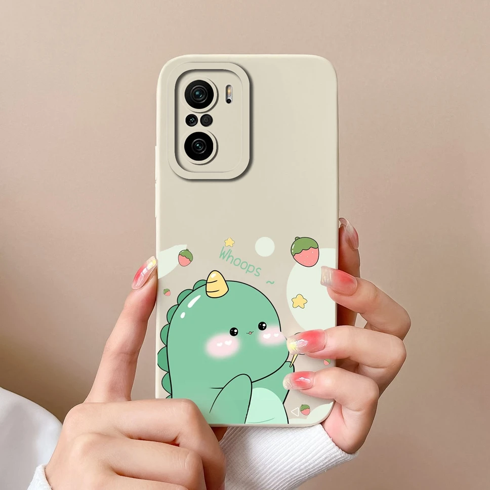 For Xiaomi Poco F3 F3GT F4 Case Fashion Aesthetic Style Liquid Silicone Soft TPU Shockproof Protective Phone Cover Funda Carcasa - view 3