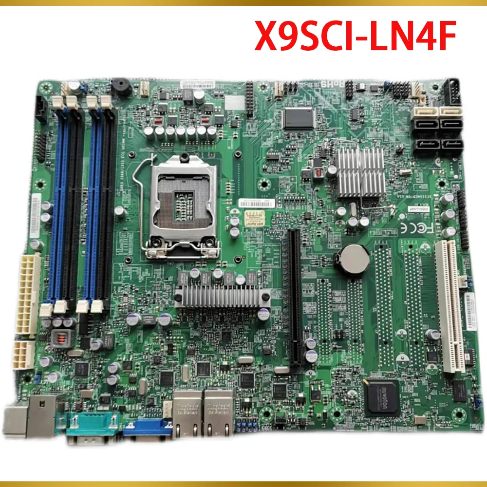 For Supermicro Server Motherboard Xeon E3-1200 V1/V2 Series 2nd And 3rd Gen Core i3 LGA1155 DDR3 ECC IPMI 2.0 X9SCI-LN4F 