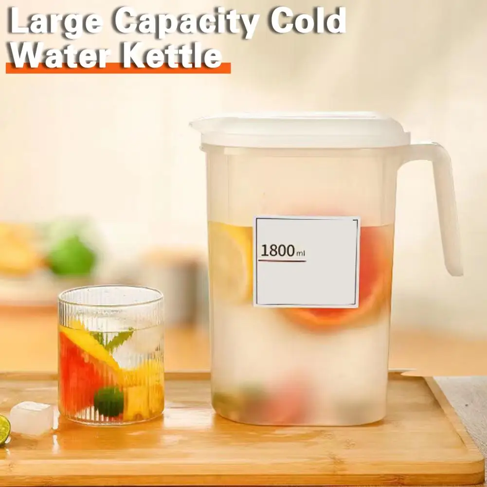 1800/2500ML Cold Water Kettle Clear Heat Resistant Refrigerator Fruit Juice Pitcher Teapot Water Bottle Home Supplies