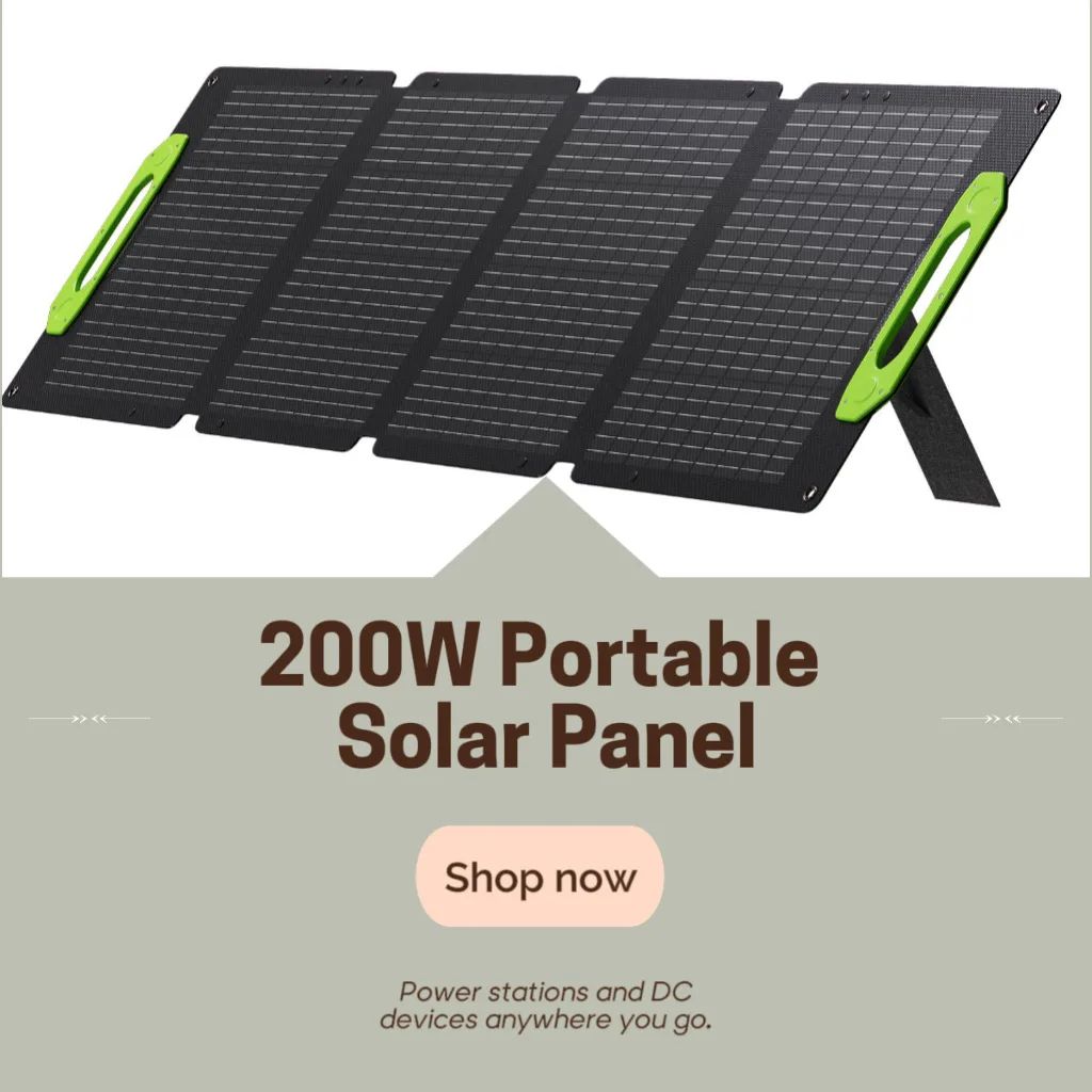 

Горячая! Портативная солнечная панель 200 Вт для электростанций и устройств постоянного тока 200 Вт, 23% высокоэффективная складная солнечная панель зарядного устройства