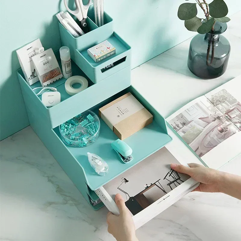 white green a4 paper desktop document organizer storage box for home office school eco-friendly file organizer