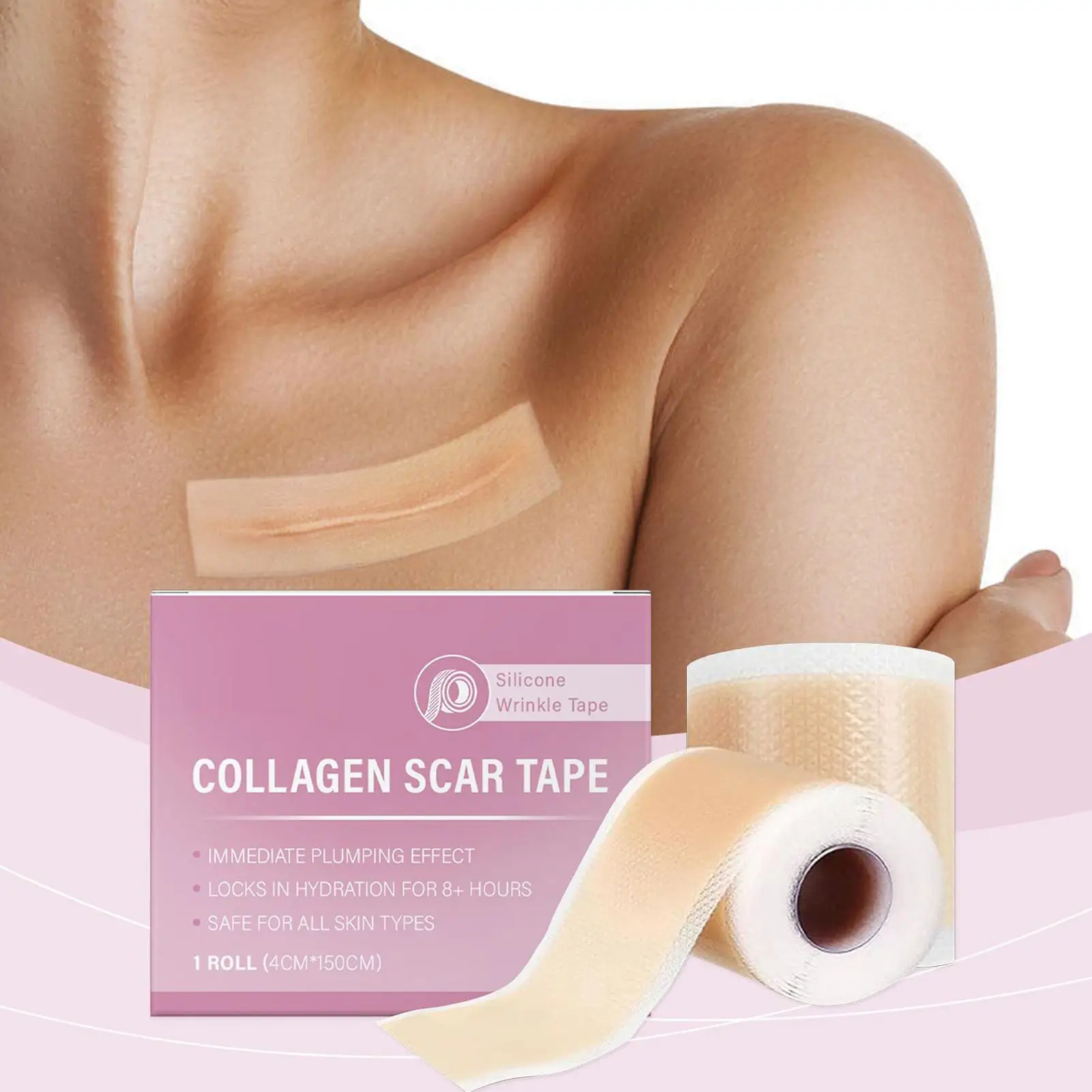 

Silicone Scar Tape Invisible Scar Repair Sheets Non-Slip Silicone Scar Wig Glue For Daily Sensitive Skin Burns Sun Damage