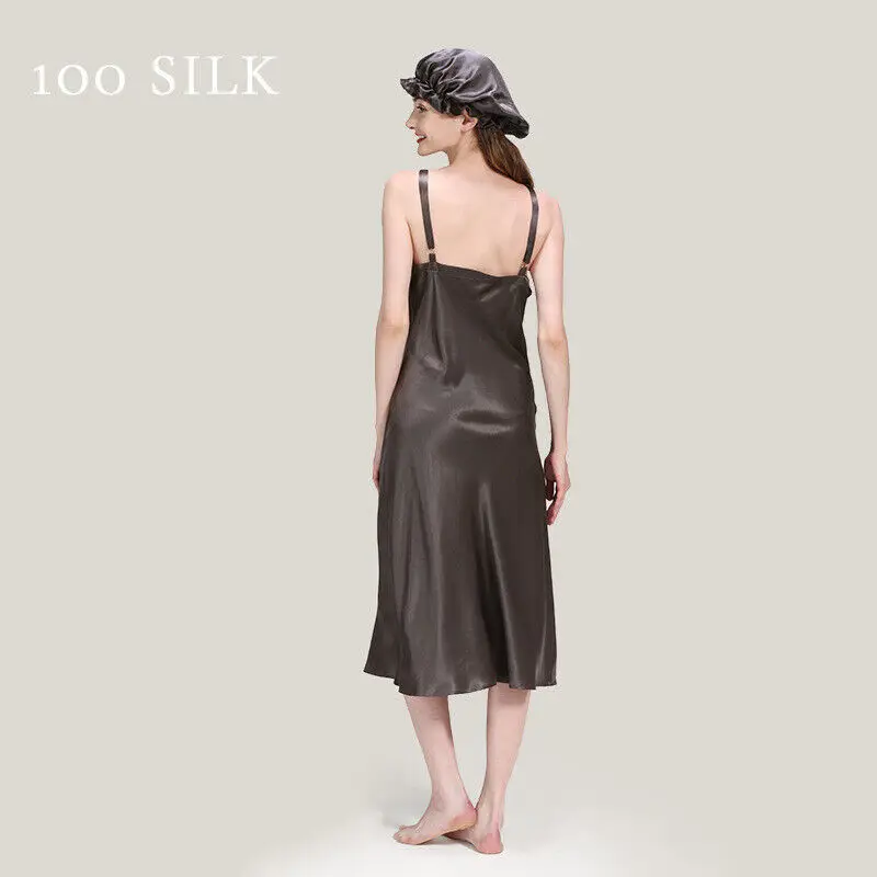 22 Momme Heavy Silk Dress For Women Suspender Silk Pajamas Slack Back Charmeuse - Image 3